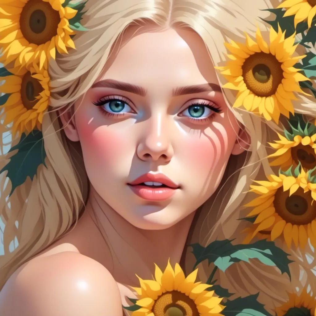 Prompt: <mymodel>Fairy princess of sunflowers