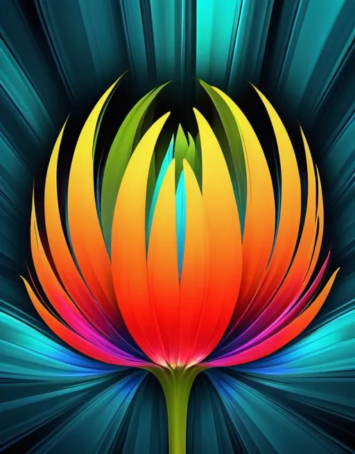 Prompt: Vibrant abstract digital artwork of flowers, dazzling colors, dynamic composition, high energy, modern digital art, vibrant, abstract, digital, high energy, dynamic composition, best quality, colorful, vivid tones, professional lighting