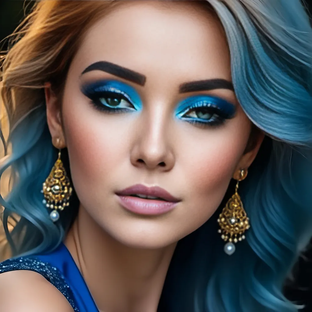 Prompt: <mymodel>blue beauty