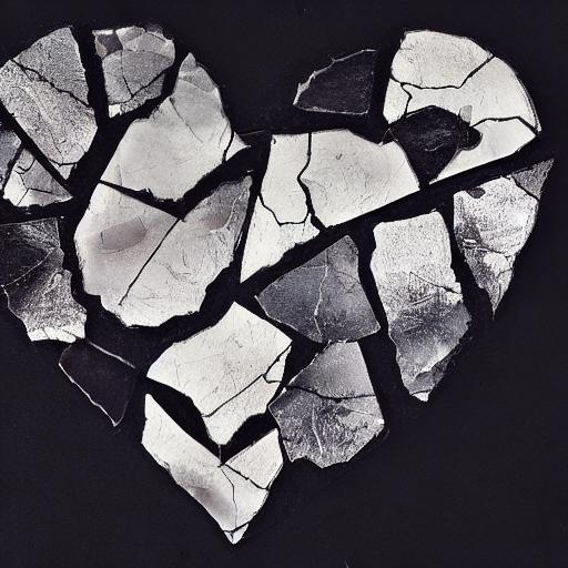 Prompt: shattered heart