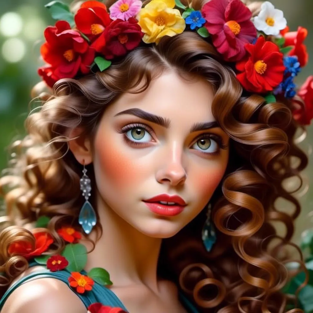 Prompt: <mymodel>a fairy of spring, ,wildflowers, vivid colors, closeup