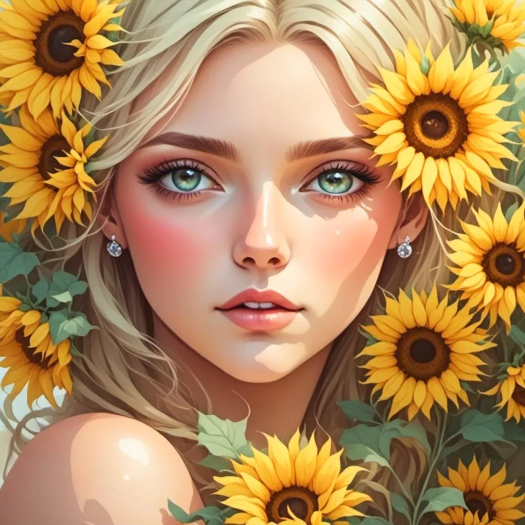 Prompt: <mymodel>Fairy princess of sunflowers