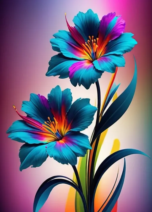 Prompt: <mymodel> Vibrant abstract digital artwork of flowers, dazzling colors, dynamic composition, high energy, modern digital art, vibrant, abstract, digital, high energy, dynamic composition, best quality, colorful, vivid tones, professional lighting