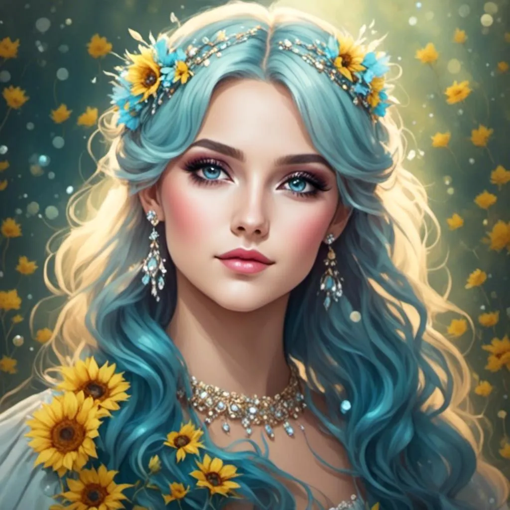 Prompt: <mymodel>Fairy princess of sunflowers