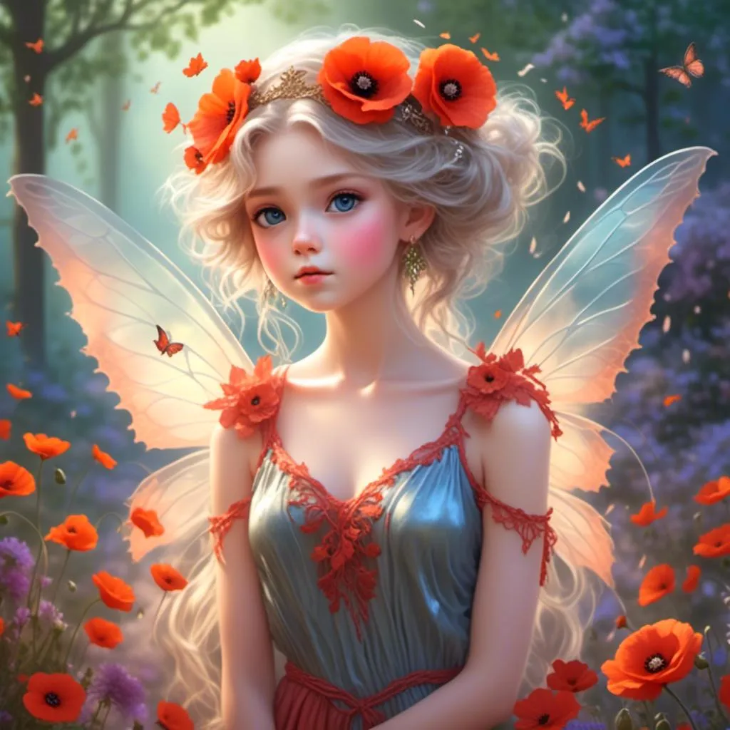 Prompt: <mymodel>magical female poppy fairy