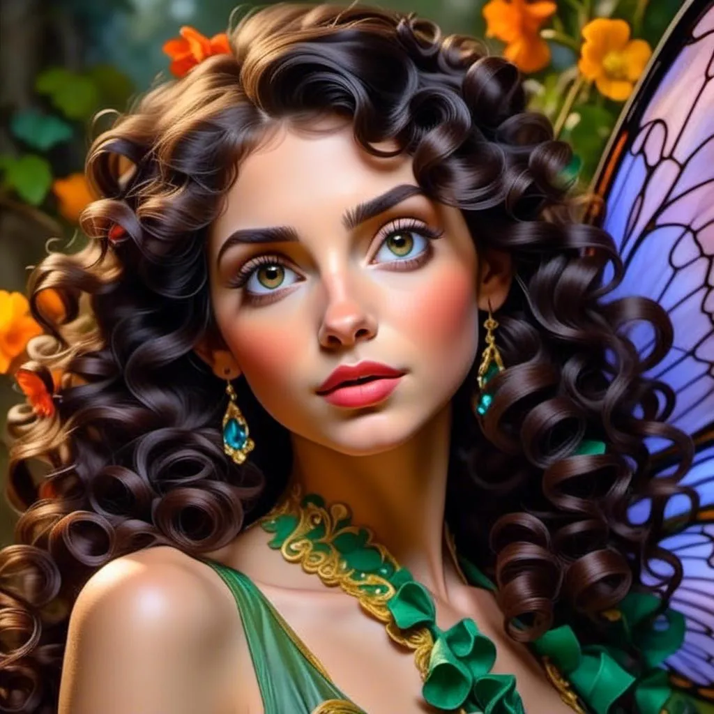 Prompt: <mymodel>a fairy of spring, ,wildflowers, vivid colors, closeup