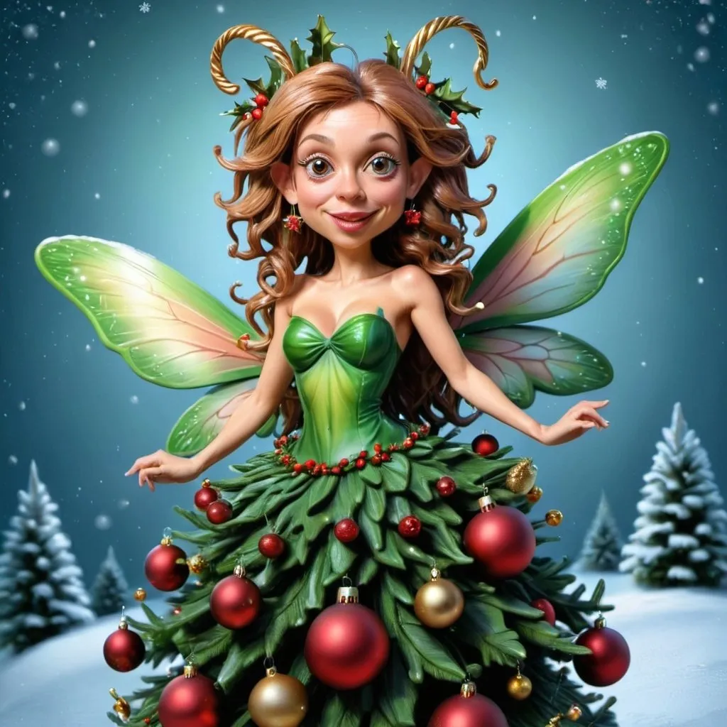 Prompt: <mymodel>Christmas tree fairy