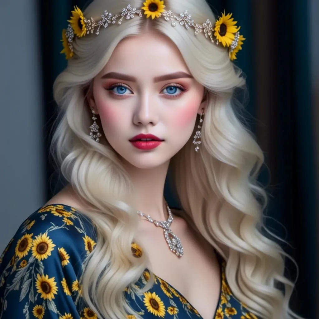 Prompt: <mymodel>Fairy princess of sunflowers