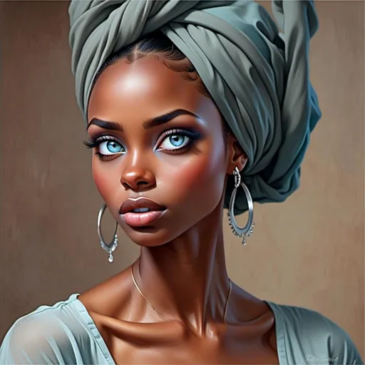 Prompt: <mymodel>A woman wearing a turban