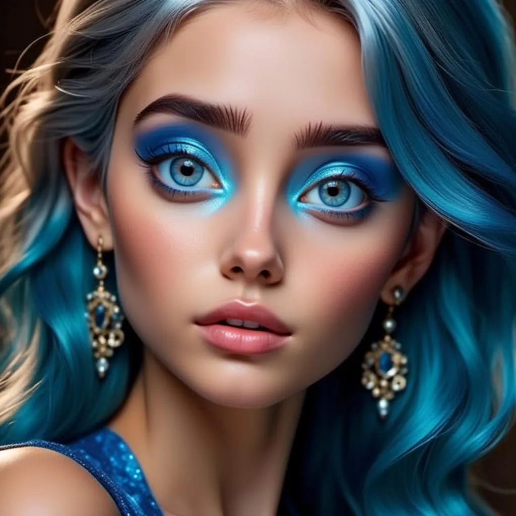 Prompt: <mymodel>blue beauty