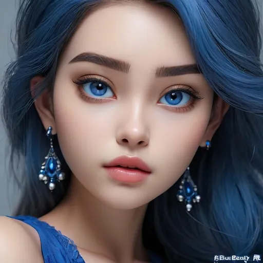 Prompt: <mymodel>blue beauty