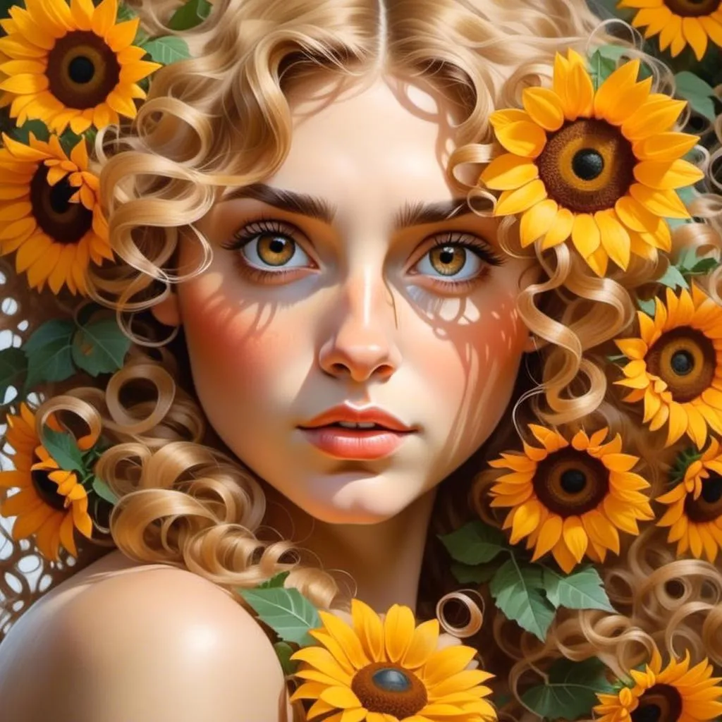 Prompt: <mymodel>Fairy princess of sunflowers