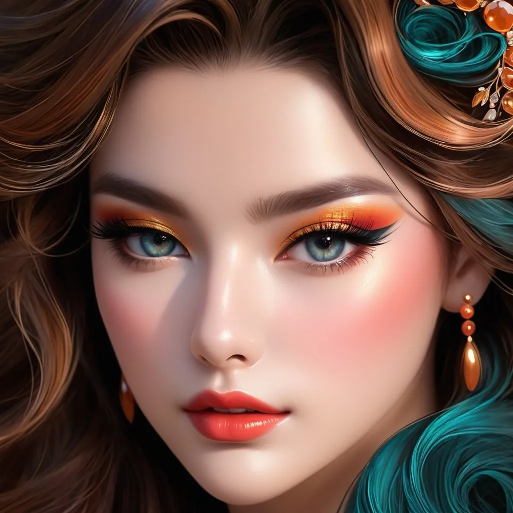 Prompt: <mymodel>beautiful makeup and hair on a gorgeous woman