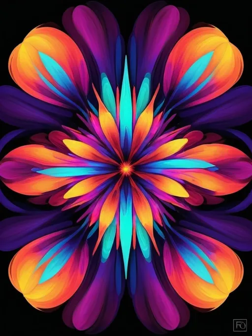 Prompt: Vibrant abstract digital artwork of flowers, dazzling colors, dynamic composition, high energy, modern digital art, vibrant, abstract, digital, high energy, dynamic composition, best quality, colorful, vivid tones, professional lighting