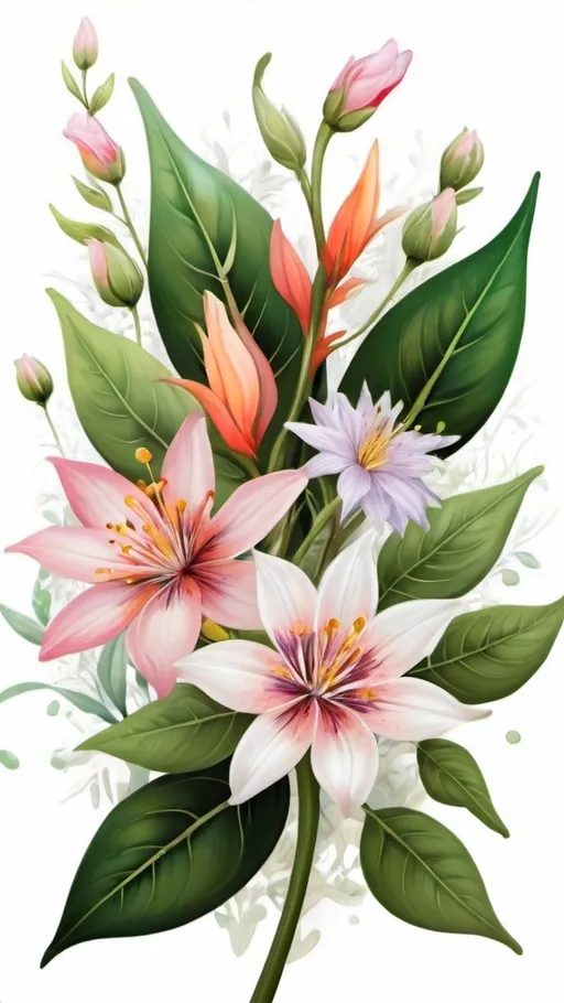 Prompt: (flora-inspired masterpiece), (vibrant colors), intricate floral patterns, lush blossoms, soft petals, enchanting botanicals, delicate details, tranquil ambiance, refreshing freshness, (highly detailed), dreamlike composition, nature's elegance, harmonious design, uplifting atmosphere, serene background, botanical wonderland.