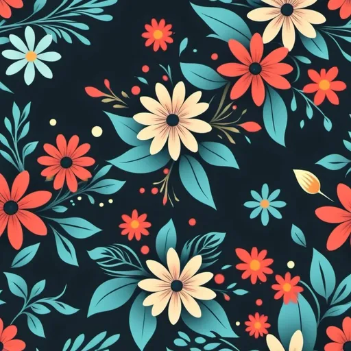 Prompt: create floral vectors