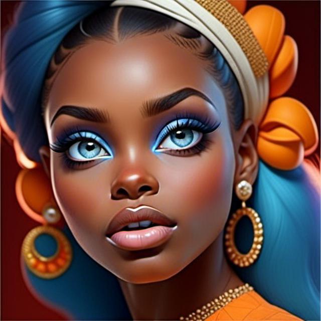 Prompt: <mymodel>60s makeup and hair on a black girl