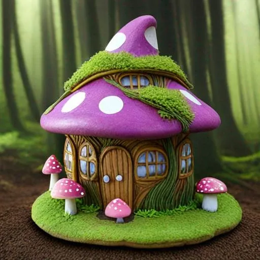 Prompt: fairy houses in toadstools
