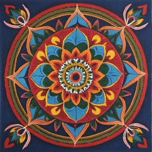 Prompt: a four pointed mandala