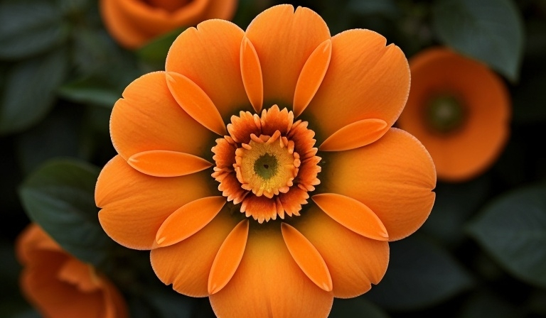 Prompt: beautiful orange flower