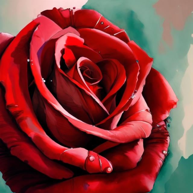 Prompt: perfect red rose