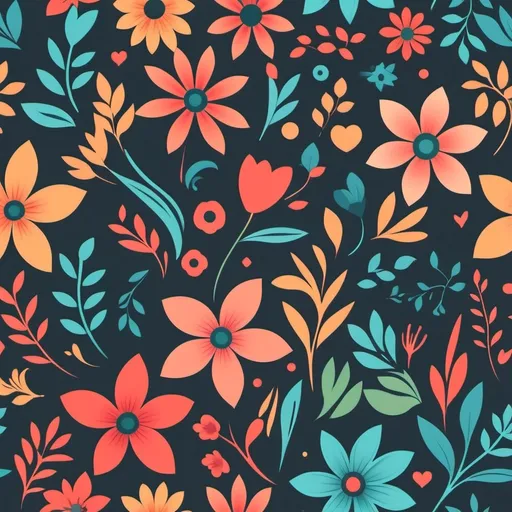 Prompt: create floral vectors