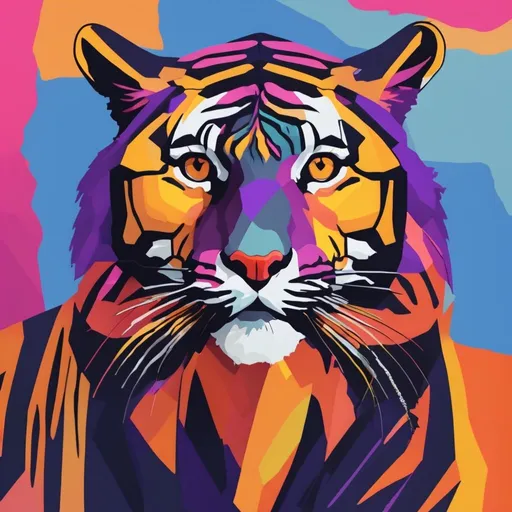 Prompt: Abstract tiger