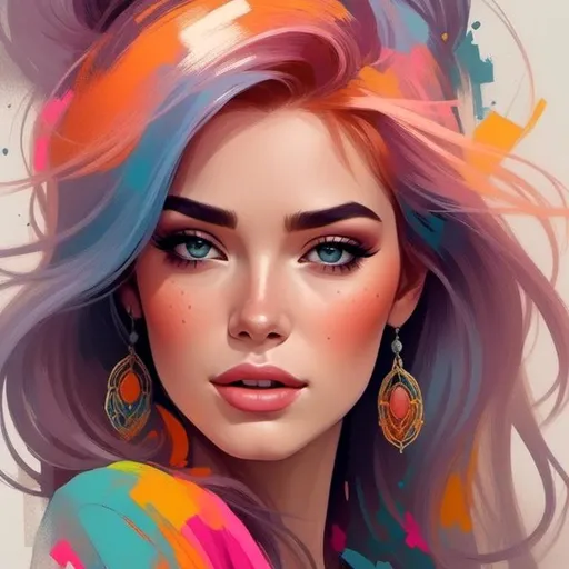 Prompt: <mymodel>Spunky, vibrant color palette, energetic atmosphere, dynamic composition, high quality, digital painting, lively character, animated, active pose, bold and lively, energetic, vibrant colors, dynamic lighting, playful expression, best quality, dynamic, digital art, vibrant tones, active, energetic lighting