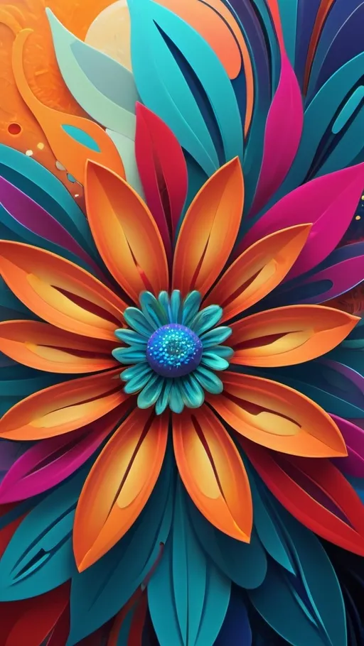 Prompt: abstract flowers, (vibrant colors), (fluid shapes), bold geometric forms, ethereal beauty, dynamic compositions, soft blending of hues, artistic expression, contemporary style, surreal atmosphere, visually stimulating, intricate patterns, (digital art), inviting and imaginative, high quality, ultra-detailed, appealing to sense of wonder