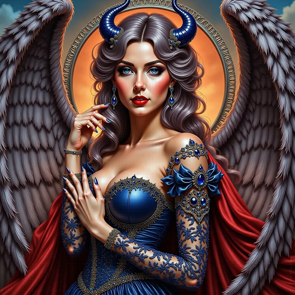 Prompt:  Anne Stokes, gothic art, highly detailed digital painting, a detailed painting of an angel