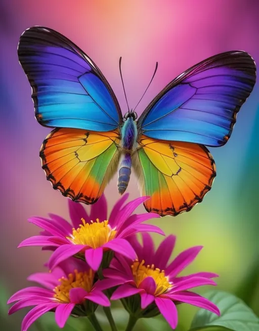 Prompt: butterfly in vivid colors