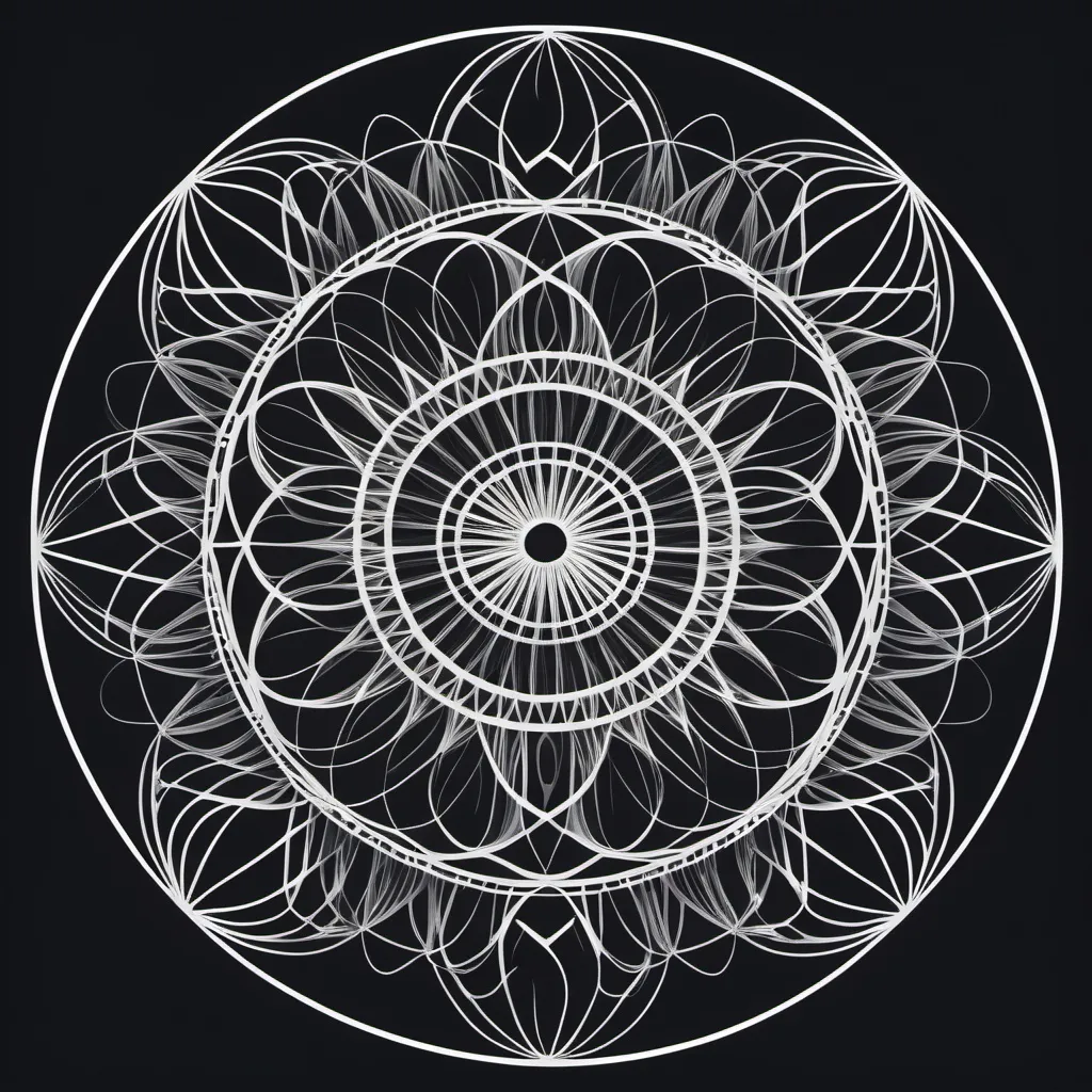 Prompt: A intricate design in the style of Spirograph