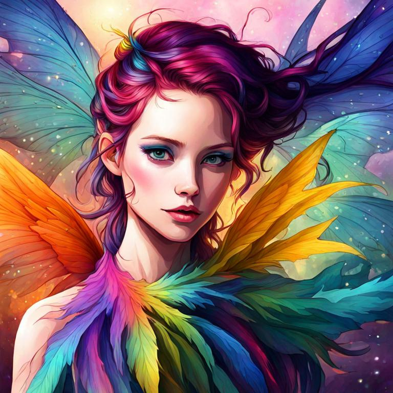 Prompt: colorful fairy
