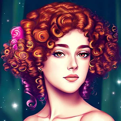 Prompt: fashionable 1st class  female passenger on the Titanic,curly hair styled hair, large lips, facial closeup, vibrant colors
