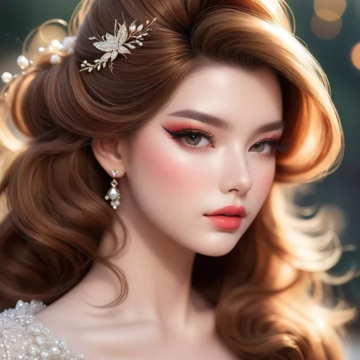 Prompt: <mymodel>beautiful makeup and hair on a gorgeous woman