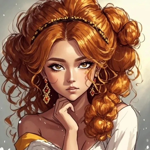 Prompt: <mymodel>Big hair, bushy hair, curly hair, frizzy hair, huge hair, massive hair, ginger hair, auburn hair, freckled, feminine, girl, beautiful 