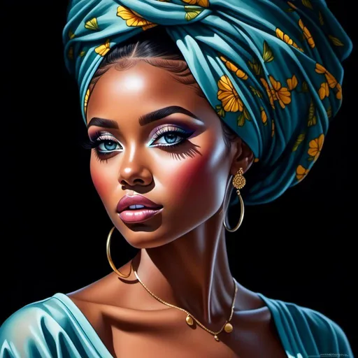 Prompt: <mymodel>"A portrait of a beautiful African girl, painted with vibrant colors by Drew Brophy that effortlessly captures the deep beauty of her eyes and hair in a flawless display of watercolor, 4K HD, featured in WatercolorArs Magazine."