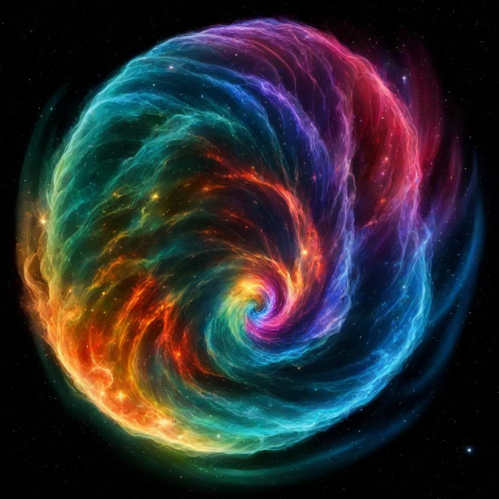 Prompt: An explosion of color in space