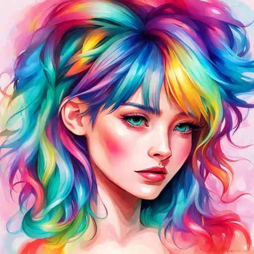 Prompt: colorful girl