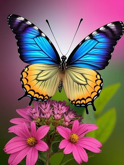 Prompt: butterfly in vivid colors