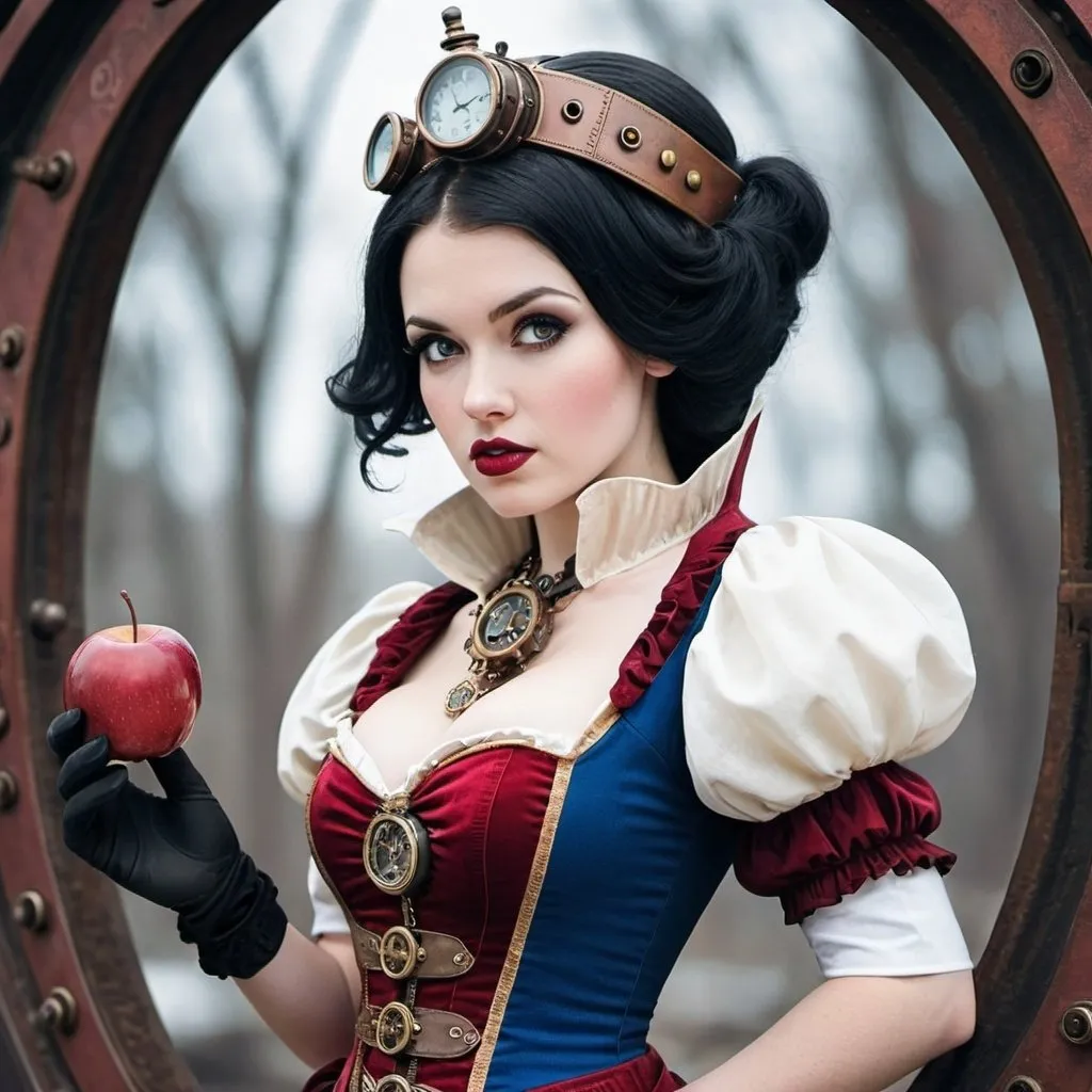 Prompt: Steampunk Snow White