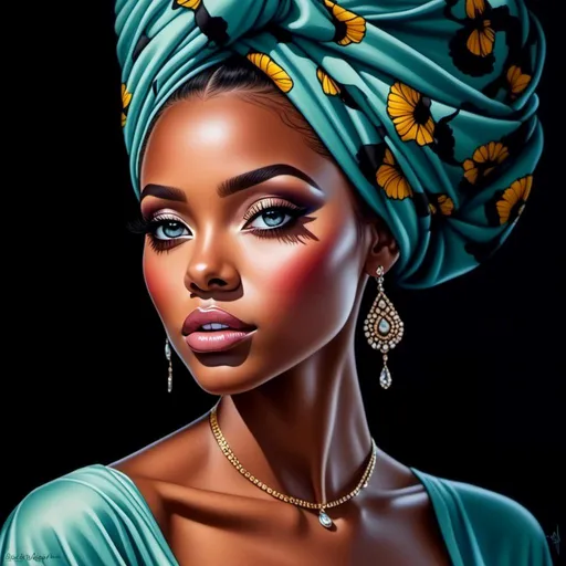 Prompt: <mymodel>"A portrait of a beautiful African girl, painted with vibrant colors by Drew Brophy that effortlessly captures the deep beauty of her eyes and hair in a flawless display of watercolor, 4K HD, featured in WatercolorArs Magazine."