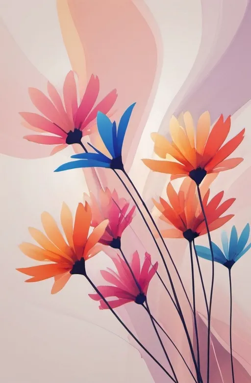 Prompt: abstract flowers