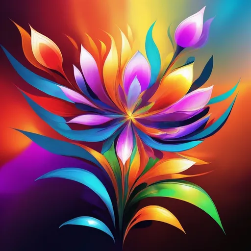 Prompt: Vibrant abstract digital artwork of flowers, dazzling colors, dynamic composition, high energy, modern digital art, vibrant, abstract, digital, high energy, dynamic composition, best quality, colorful, vivid tones, professional lighting