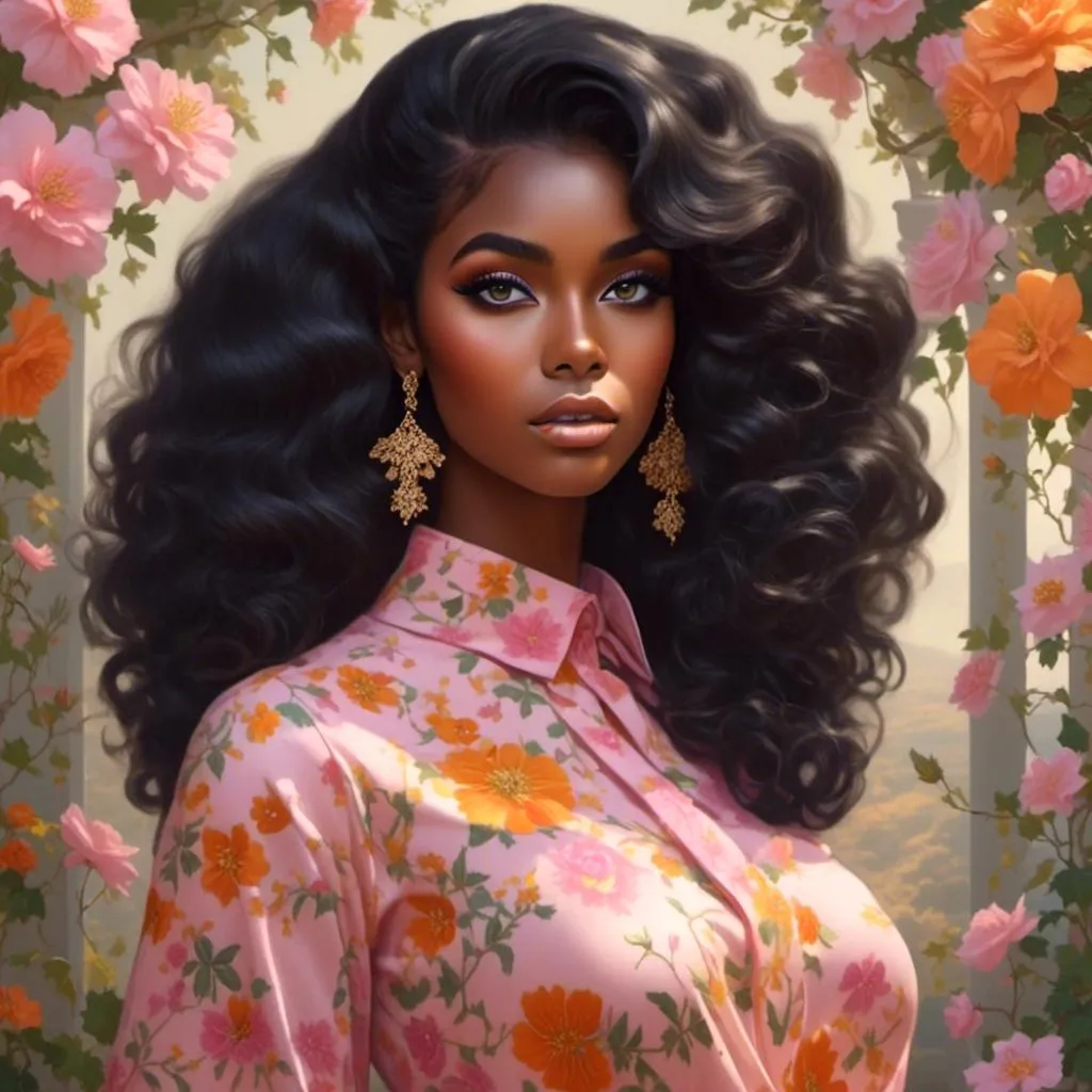 Prompt: <mymodel>60s makeup and hair on a black girl