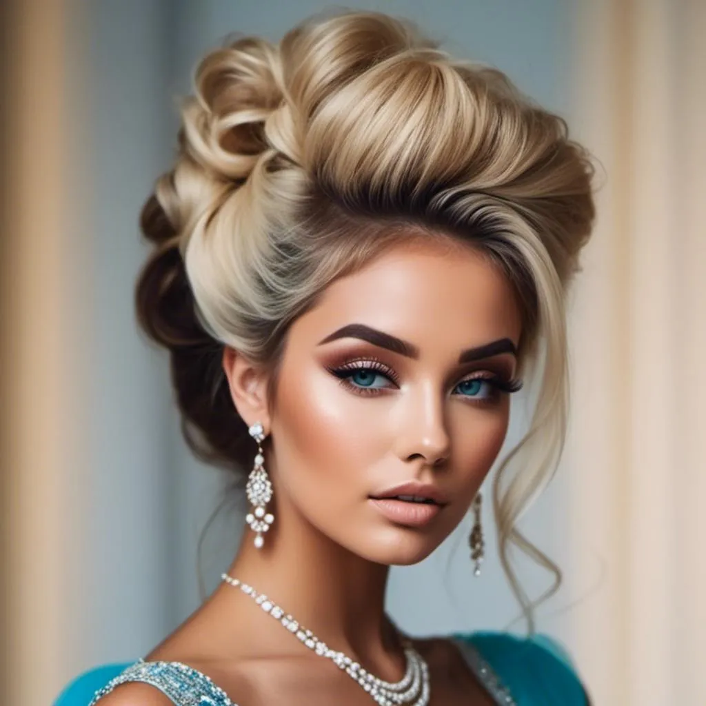 Prompt: <mymodel>beautiful makeup and hair on a gorgeous woman