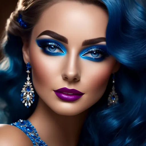 Prompt: <mymodel>blue beauty