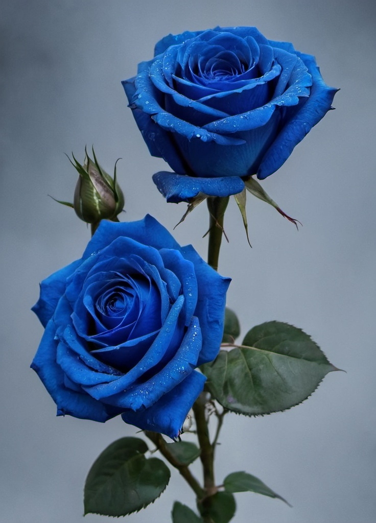 Prompt: blue roses