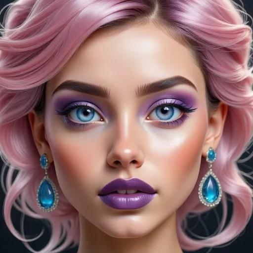 Prompt: (Mesauda full face makeup), vibrant colors, (flawless skin), artistic application, bold eye makeup, captivating lips, glamorous lighting, beauty arrangement, (high-definition), detailed textures, luxurious aesthetics, contemporary look, beauty theme, dynamic composition, expressive showcase, photography style for makeup display.