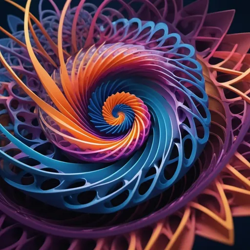 Prompt: (Spirograph art), highly detailed, intricate patterns, vibrant colors, deep blues and purples, radial symmetry, mesmerizing geometric shapes, gradient hues, elegant and complex designs, swirling motions, mathematical precision, dynamic composition, ethereal glow, calming effect, abstract beauty, captivating depth, immersive experience, fractal elements, ultra-detailed, high resolution, HD, masterful execution, artstation trending, award-worthy creation